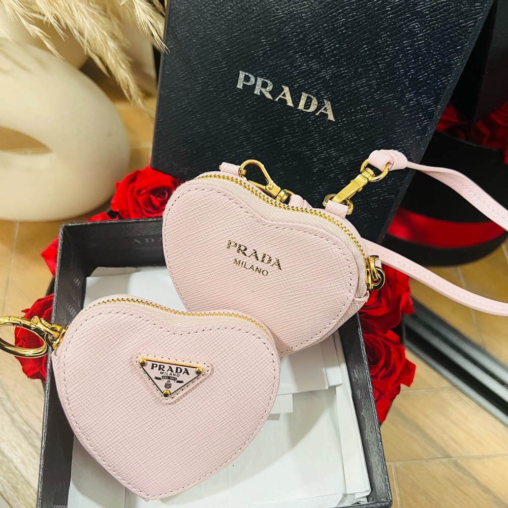 PRADA RARE Heart Leather mini pouch